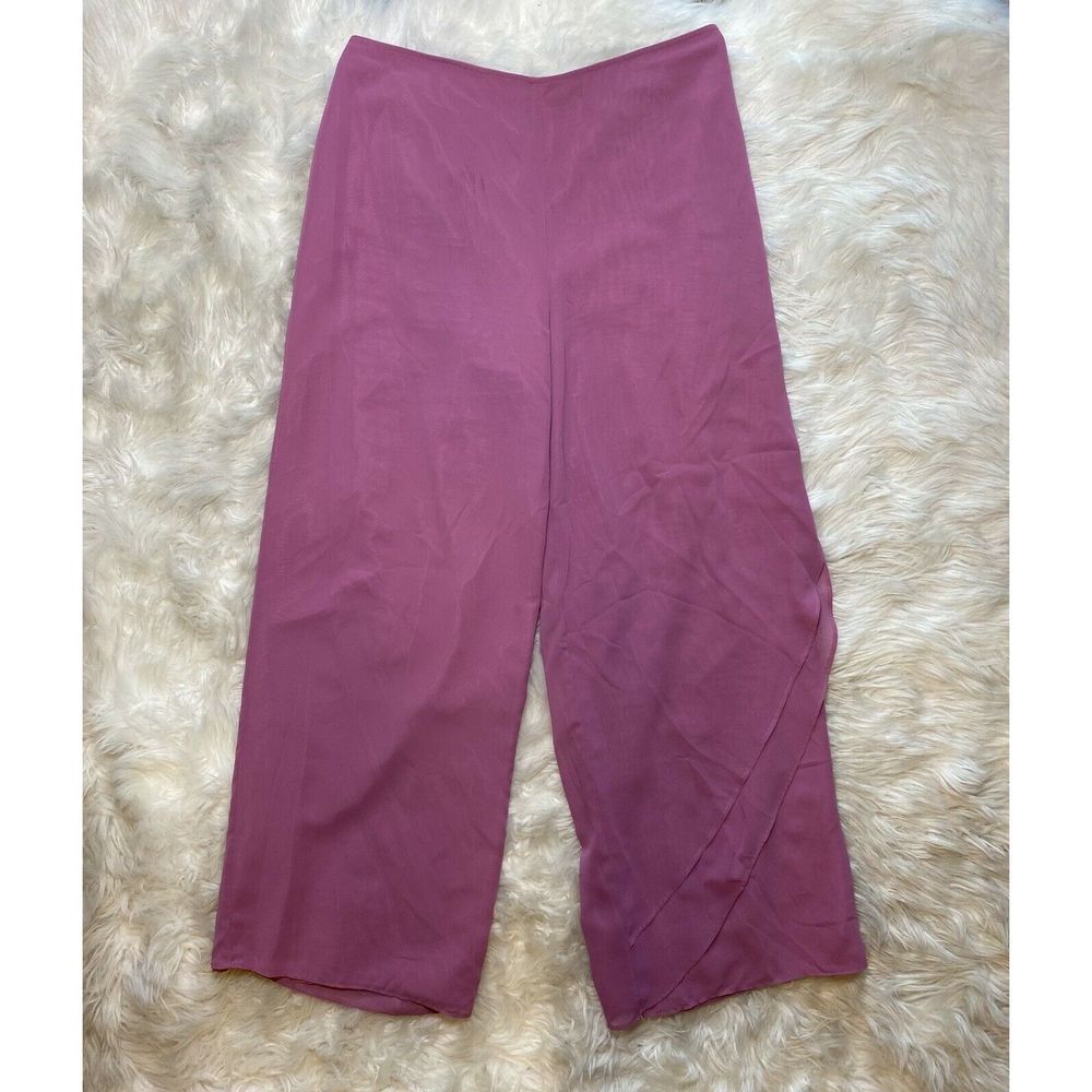 Ribkoff Wide Leg Pants w Flowy Panels Pink Blush